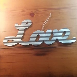 Reclaimed Galvinized LOVE Sign